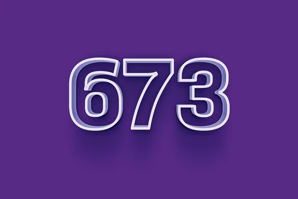Numéro 673 Est Isolé Sur Fond Violet Pour Votre Vente — Photo