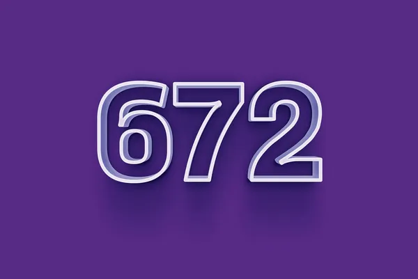 Номер 672 Изолирован Фиолетовом Фоне Вашего Уникального Рекламного Плаката Промо — стоковое фото