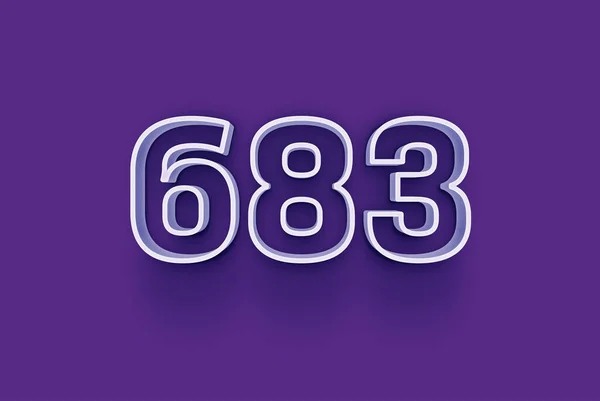 Номер 683 Ізольований Фіолетовому Фоні Вашої Унікальної Промо Знижки Промо — стокове фото