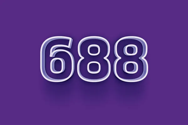 Nummer 688 Ist Isoliert Auf Lila Hintergrund Für Ihre Einzigartigen — Stockfoto