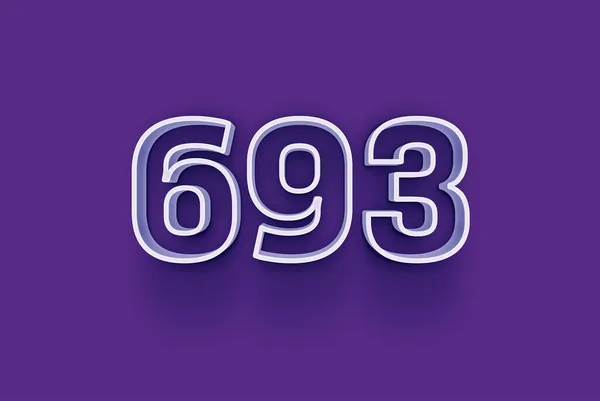 Numero 693 Isolato Sfondo Viola Tuo Poster Vendita Unico Sconto — Foto Stock