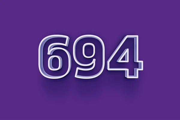 Numéro 694 Est Isolé Sur Fond Violet Pour Votre Vente — Photo