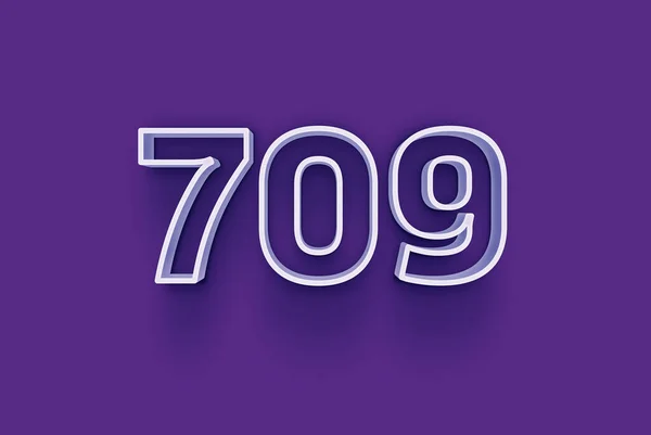 Номер 709 Изолирован Фиолетовом Фоне Вашего Уникального Рекламного Плаката Скидка — стоковое фото