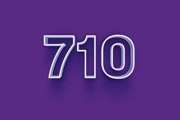 Nummer 710 Ist Isoliert Auf Lila Hintergrund Für Ihre Einzigartigen — Stockfoto