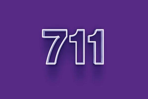 Номер 711 Ізольований Фіолетовому Фоні Вашої Унікальної Продажу Плакат Промо — стокове фото