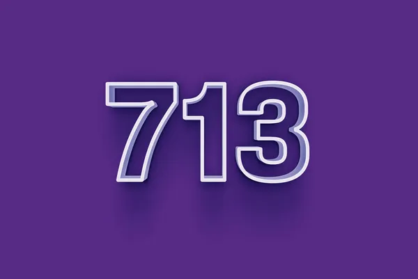 Numéro 713 Est Isolé Sur Fond Violet Pour Votre Vente — Photo