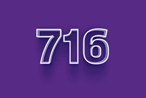 Número 716 Está Aislado Fondo Púrpura Para Oferta Única Venta —  Fotos de Stock