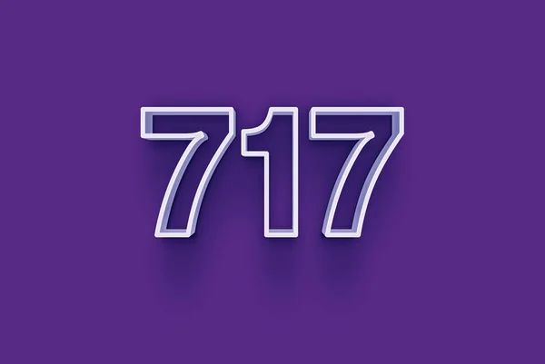 Numéro 717 Est Isolé Sur Fond Violet Pour Votre Vente — Photo