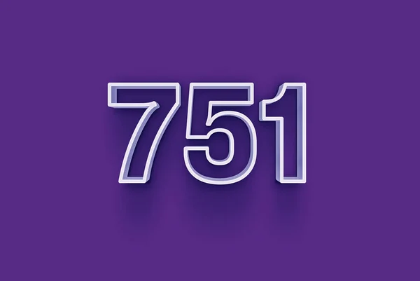 Номер 751 Изолирован Фиолетовом Фоне Вашего Уникального Рекламного Плаката Скидка — стоковое фото