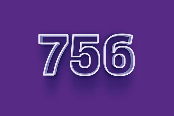 Номер 756 Выделен Фиолетовом Фоне Вашего Уникального Рекламного Плаката Промо — стоковое фото