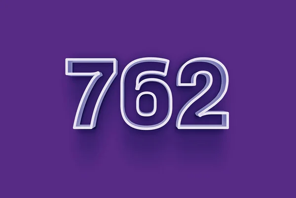 Номер 762 Выделен Фиолетовом Фоне Вашего Уникального Рекламного Плаката Промо — стоковое фото