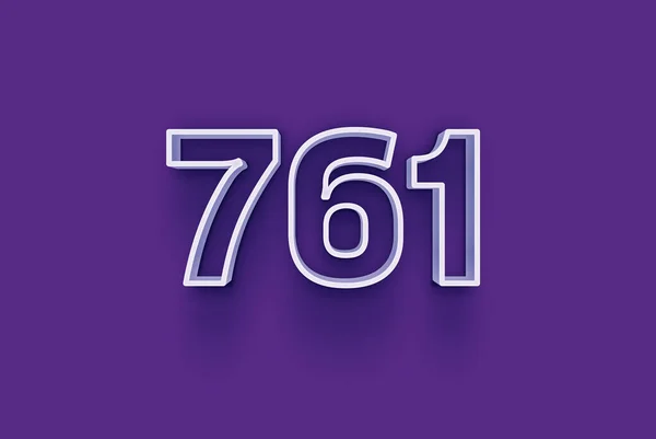 Number 761 Isolated Purple Background Your Unique Selling Poster Promo — Stock Photo, Image