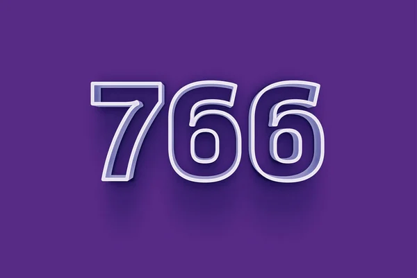 Номер 766 Изолирован Фиолетовом Фоне Вашего Уникального Рекламного Плаката Скидка — стоковое фото