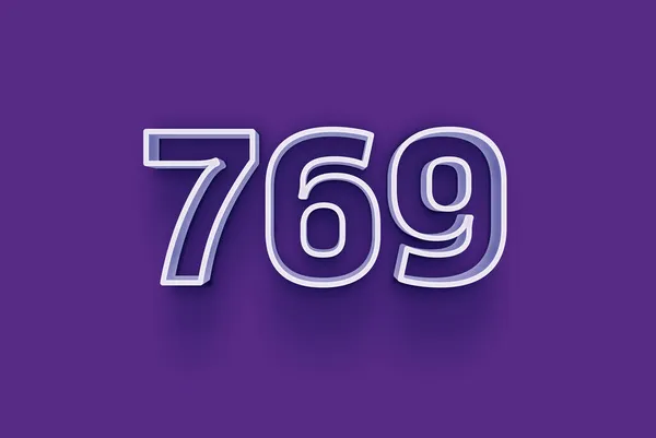 Номер 769 Ізольований Фіолетовому Фоні Вашої Унікальної Промо Знижки Промо — стокове фото