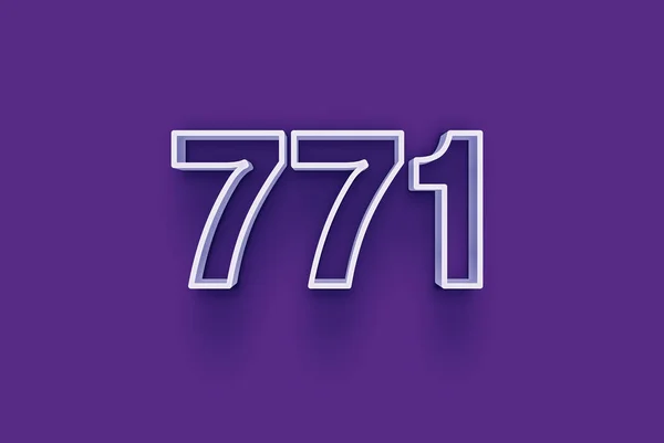 Número 771 Isolado Fundo Roxo Para Seu Único Cartaz Venda — Fotografia de Stock