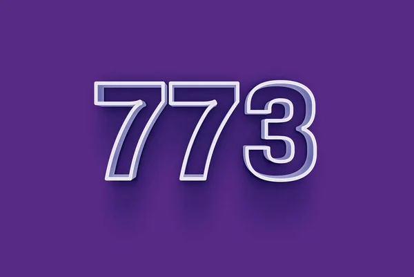 Номер 773 Изолирован Фиолетовом Фоне Вашего Уникального Рекламного Плаката Скидка — стоковое фото