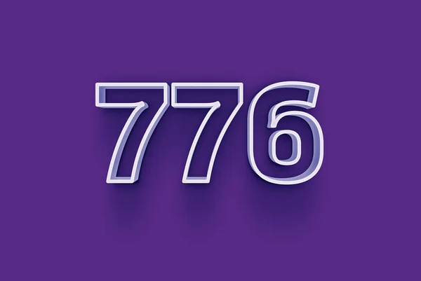 Number 776 Isolated Purple Background Your Unique Selling Poster Promo — Stock Photo, Image