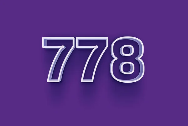 Numéro 778 Est Isolé Sur Fond Violet Pour Votre Vente — Photo