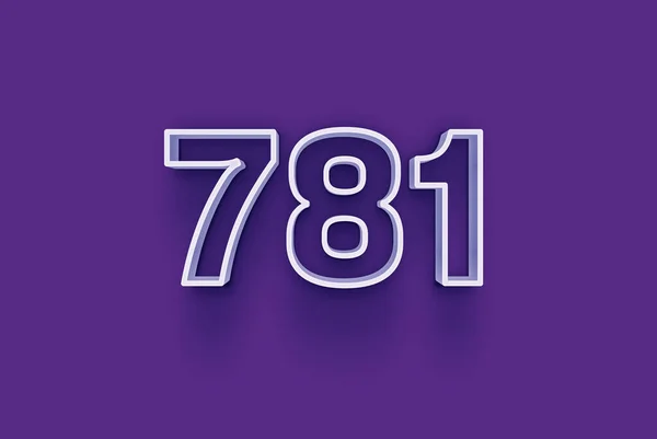 Number 781 Isolated Purple Background Your Unique Selling Poster Promo — Stock Photo, Image