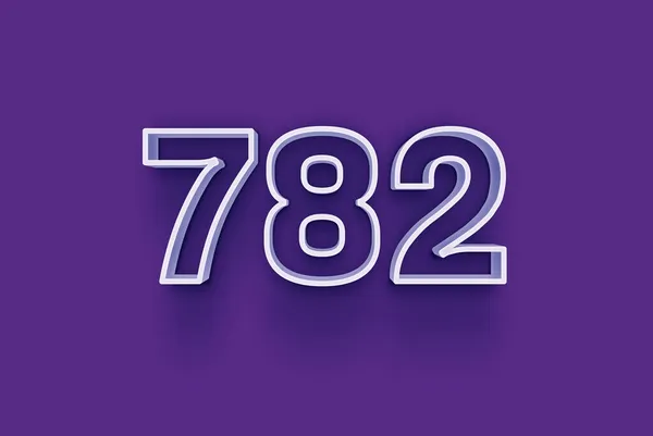 Номер 782 Изолирован Фиолетовом Фоне Вашего Уникального Рекламного Плаката Скидка — стоковое фото