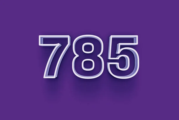 Номер 785 Изолирован Фиолетовом Фоне Вашего Уникального Рекламного Плаката Скидка — стоковое фото
