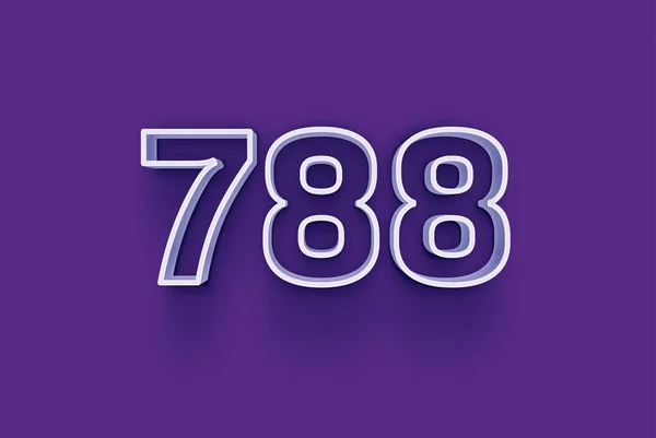 Numer 788 Jest Izolowany Fioletowym Tle Dla Unikalnej Sprzedaży Plakat — Zdjęcie stockowe