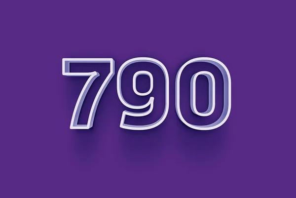 Номер 790 Изолирован Фиолетовом Фоне Вашего Уникального Рекламного Плаката Скидка — стоковое фото