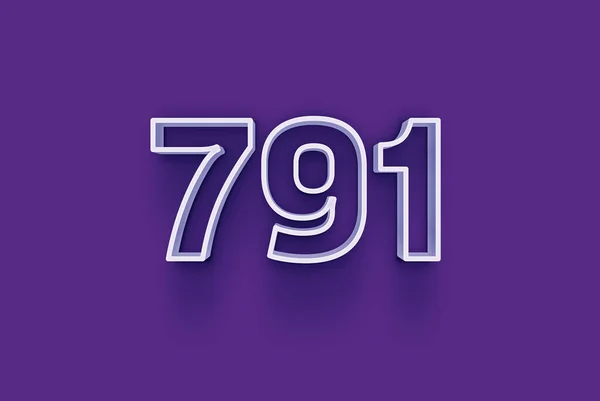 Número 791 Está Aislado Fondo Púrpura Para Oferta Única Compra — Foto de Stock