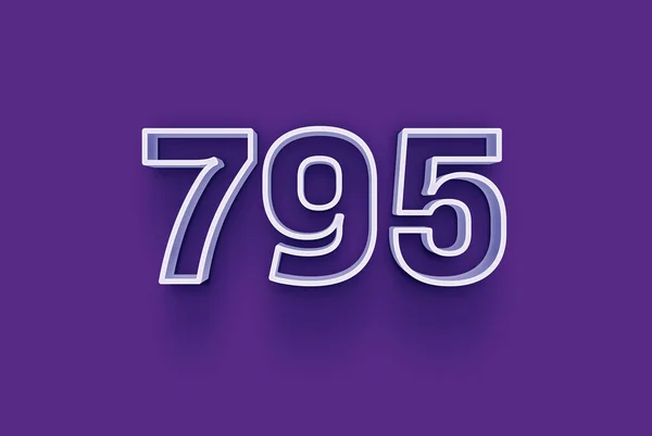 Номер 795 Изолирован Фиолетовом Фоне Вашего Уникального Рекламного Плаката Скидка — стоковое фото