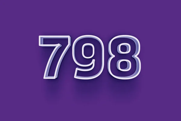 Number 798 Isolated Purple Background Your Unique Selling Poster Promo — Stock Photo, Image