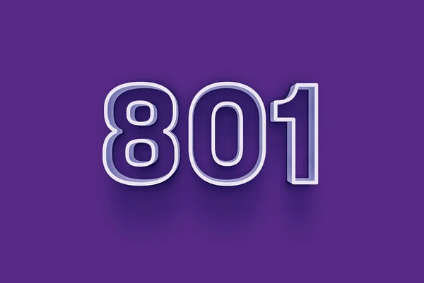 Номер 801 Изолирован Фиолетовом Фоне Вашего Уникального Рекламного Плаката Промо — стоковое фото