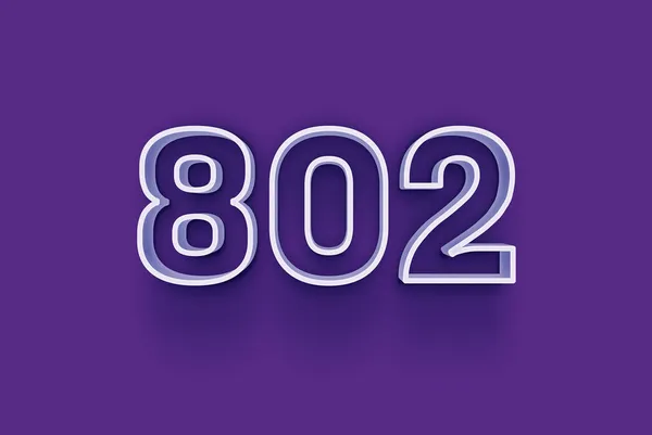 Номер 802 Изолирован Фиолетовом Фоне Вашего Уникального Рекламного Плаката Промо — стоковое фото