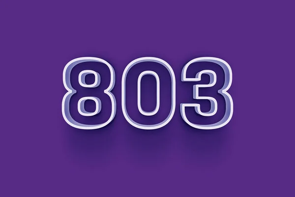 Número 803 Está Aislado Fondo Púrpura Para Oferta Única Venta — Foto de Stock