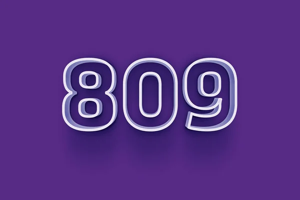 Numero 809 Isolato Sfondo Viola Tuo Poster Vendita Unico Sconto — Foto Stock