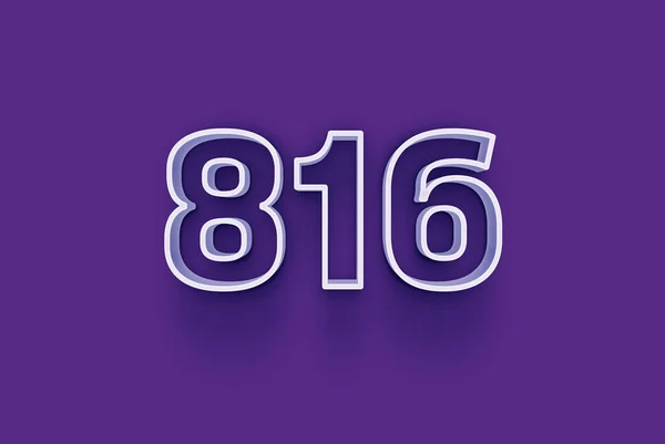 Número 816 Está Aislado Fondo Púrpura Para Oferta Única Compra —  Fotos de Stock
