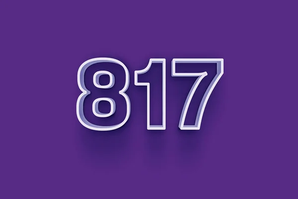 Numéro 817 Est Isolé Sur Fond Violet Pour Votre Vente — Photo