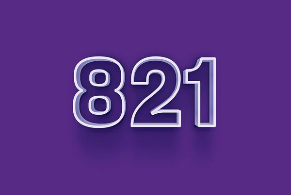 Number 821 Isolated Purple Background Your Unique Selling Poster Promo — Stock Photo, Image