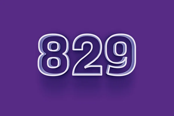 Номер 829 Изолирован Фиолетовом Фоне Вашего Уникального Рекламного Плаката Скидка — стоковое фото