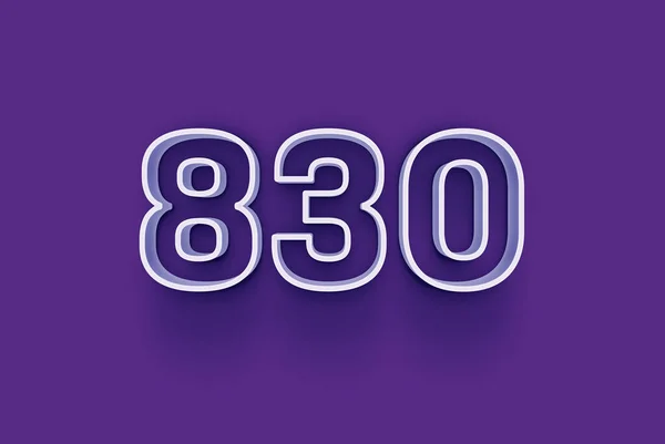 Номер 830 Изолирован Фиолетовом Фоне Вашего Уникального Рекламного Плаката Скидка — стоковое фото