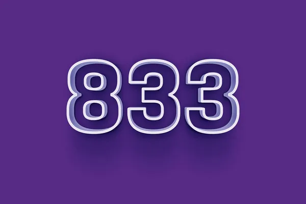 Number 833 Isolated Purple Background Your Unique Selling Poster Promo — Stock Photo, Image