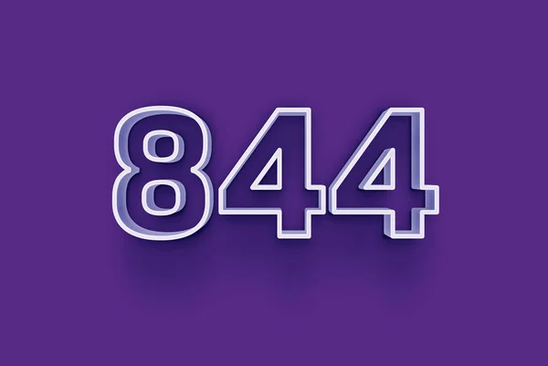 Номер 844 Изолирован Фиолетовом Фоне Вашего Уникального Рекламного Плаката Скидка — стоковое фото