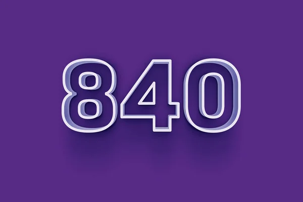 Номер 840 Ізольований Фіолетовому Фоні Вашої Унікальної Промо Знижки Промо — стокове фото