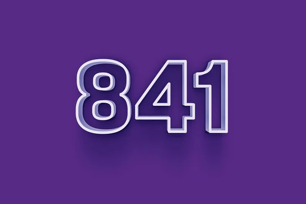 Numéro 841 Est Isolé Sur Fond Violet Pour Votre Offre — Photo