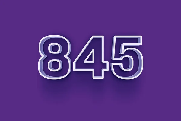 Номер 845 Изолирован Фиолетовом Фоне Вашего Уникального Рекламного Плаката Скидка — стоковое фото