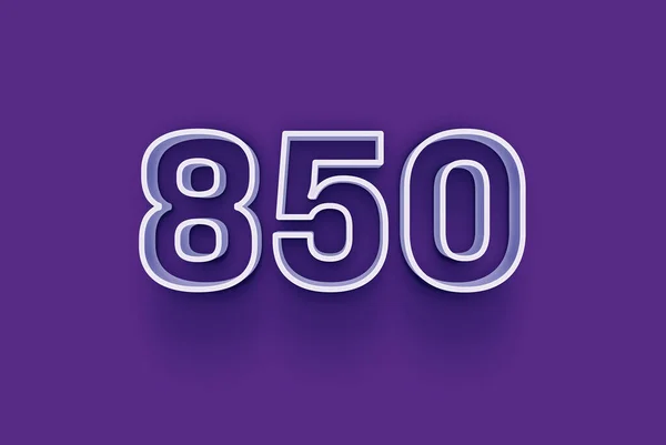 Number 850 Isolated Purple Background Your Unique Selling Poster Promo — Stock Photo, Image