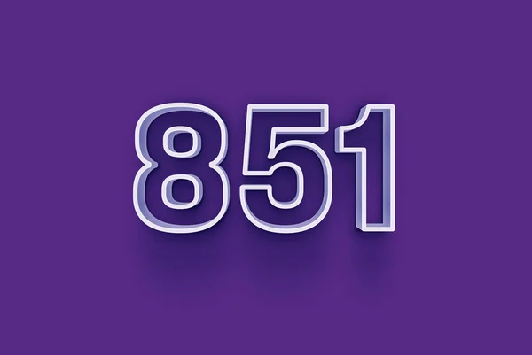 Numer 851 Jest Izolowany Fioletowym Tle Dla Unikalnej Sprzedaży Plakat — Zdjęcie stockowe