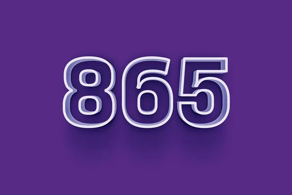 Número 865 Está Aislado Fondo Púrpura Para Oferta Única Compra —  Fotos de Stock