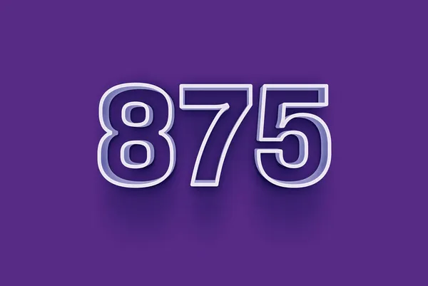 Номер 875 Изолирован Фиолетовом Фоне Вашего Уникального Рекламного Плаката Промо — стоковое фото