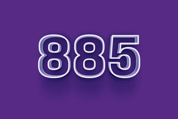 Numéro 885 Est Isolé Sur Fond Violet Pour Votre Vente — Photo