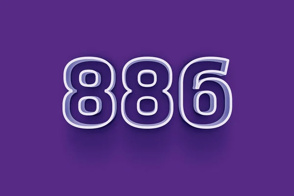 Number 886 Isolated Purple Background Your Unique Selling Poster Promo — Stock Photo, Image